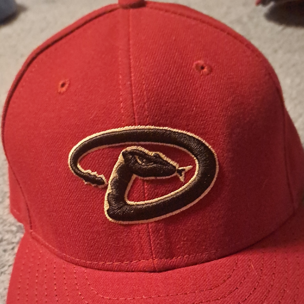 New Era Red Cap with Black and Gold Logo
